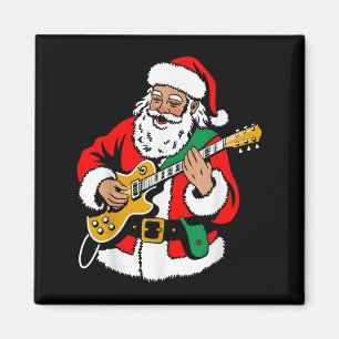 Imán Santa tocando la guitarra vibraciones de Navidad d