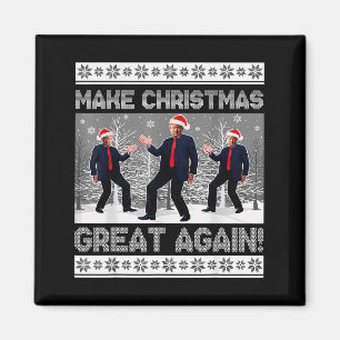 Imán Santa Trump Baile Divertido Haz Navidad Grande De