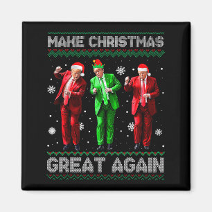 Imán Santa Trump Baile Haz Navidad Grande Otra Vez Feo