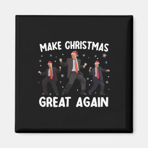 Imán Santa Trump Baile Haz Navidad Grande Otra Vez Xmas