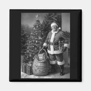 Imán Santa Trump Con Un Saco Lleno De Regalos Navidad