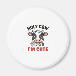 Imán Santa Vaca Soy Bonita Vaca Divertida Grabado Vinta