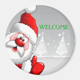 Imán Santa WELCOME Round Magnet