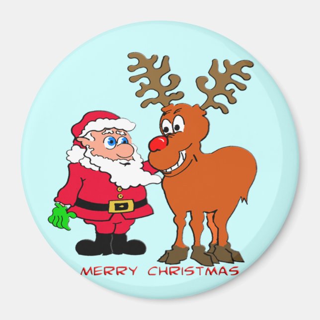 Imán Santa y camisetas y regalos (Frente)