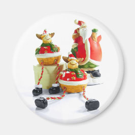 Imán Santa y Reindeer Magnet
