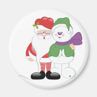 Imán Santa y Snowman