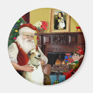 Imán Santa y su Borzoi
