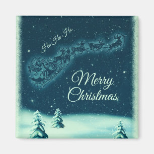 Imán Santa y sus Navidades de renos