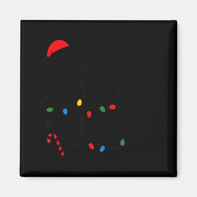 Imán Santa's Favorite Helper Funny Christmas  (Frente)