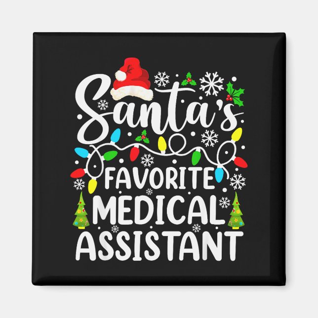 Imán Santa's Favorite Medical Istant Funny Christmas  (Frente)