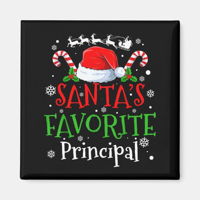Imán Santa's Favorite Principal Christmas Party  (Frente)