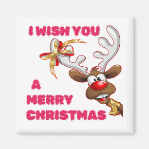 IMÁN SANTA'S REINDEER TE DESEA UNA FELIZ NAVIDAD