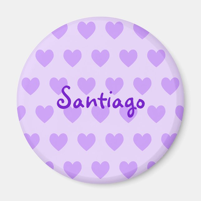 Imán Santiago en morado (Frente)