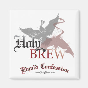 Imán santo del Brew - cuadrado