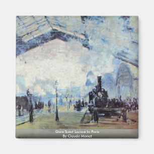 Imán Santo Lazare de Gare en París de Claude Monet