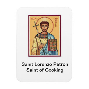 Imán Santo patrón de Lorenzo del santo de cocinar el