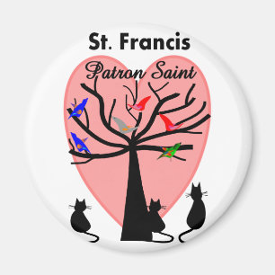 Imán Santo patrón de St Francis--Árbol y animales