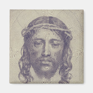 Imán Santo Rostro en el Velo de Santa Verónica