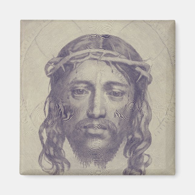 Imán Santo Rostro en el Velo de Santa Verónica (Frente)