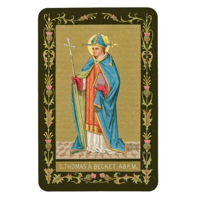 Imán Santo Tomás Becket con Espada en Mitra (P 005) (Vertical)