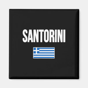 Imán Santorini Grecia Bandera Griega Recuerdo Vacacione