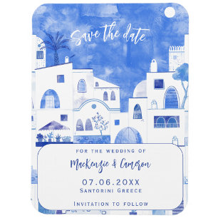 Imán Santorini Save The Date Boda