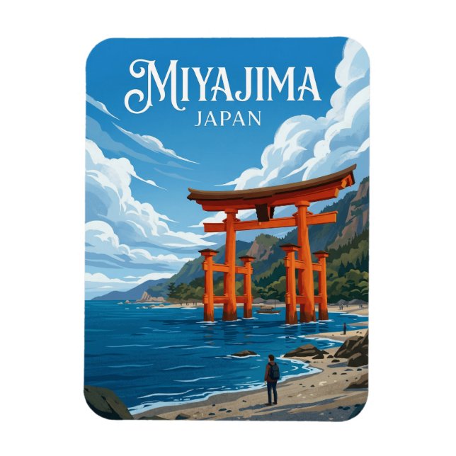 Imán Santuario de Itsukushima Japón (Vertical)