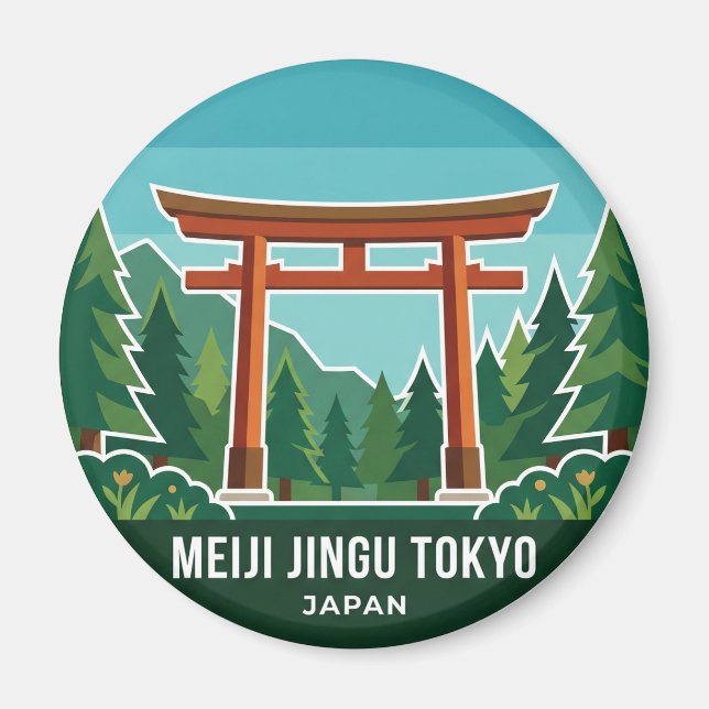 Imán Santuário Meiji Jingu Japão (Frente)