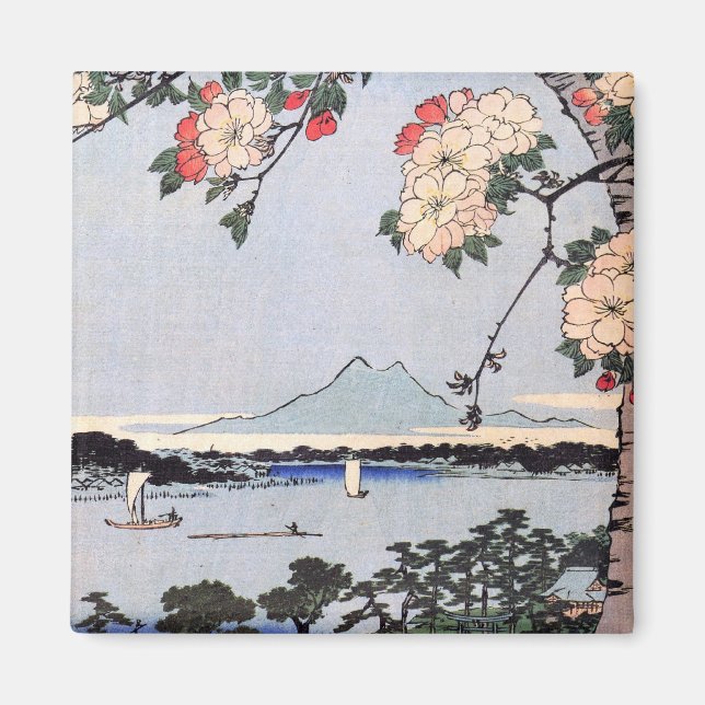 Imán Santuario Suijin y Massaki en el río Sumida (Frente)