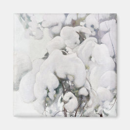 Imán Saplings de pinos cubiertos de nieve (por Pekka Ha