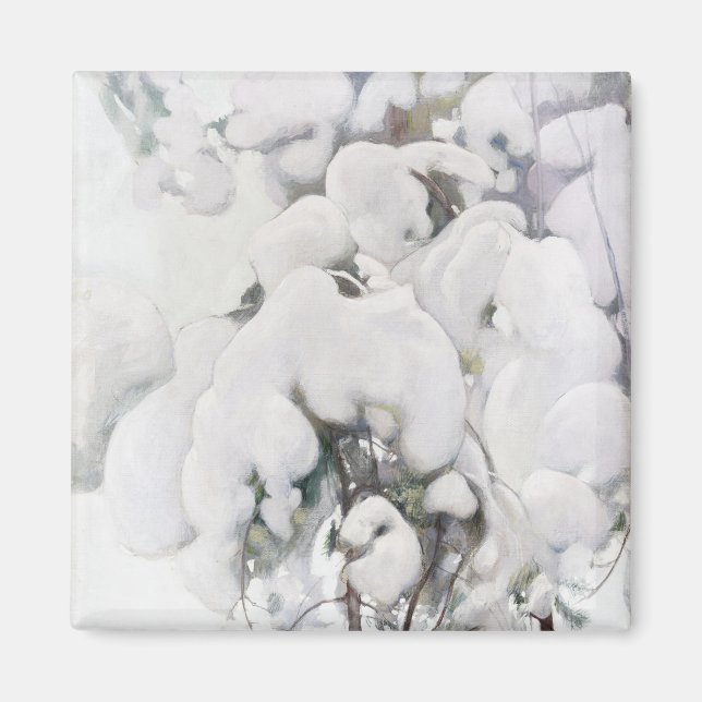 Imán Saplings de pinos cubiertos de nieve (por Pekka Ha (Frente)