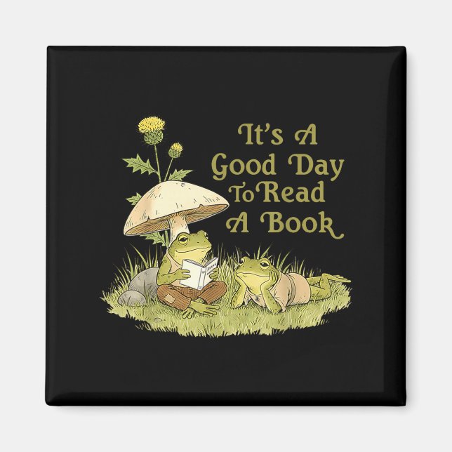 Imán Sapo toad lee libro maestros estudiantes niños lib (Frente)