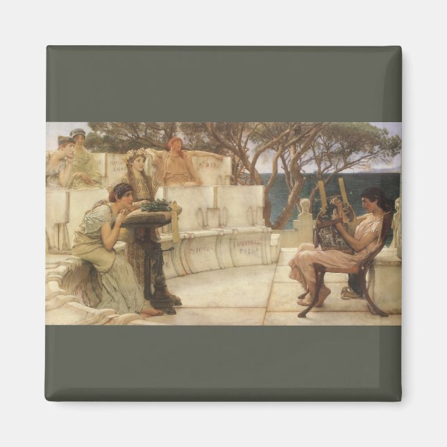 Imán Sappho y Alcaeus por Sir Lawrence Alma Tadema (Frente)