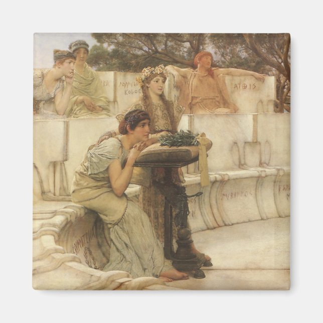 Imán Sappho y Alcaeus por Sir Lawrence Alma Tadema (Frente)
