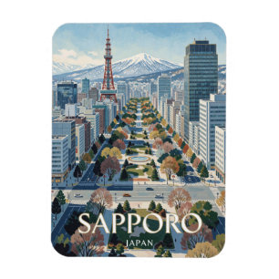 Imán Sapporo Japón Parque Odori Viaje