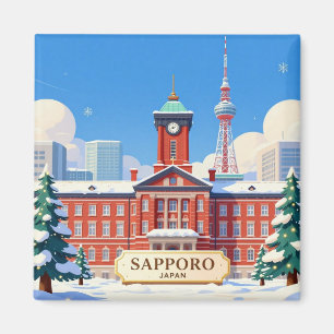 Imán SAPPORO Japón Viajes de Invierno ❄️