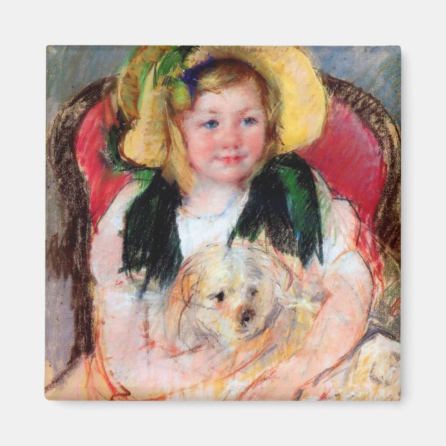 Imán Sara con su perro, Cassatt (Frente)