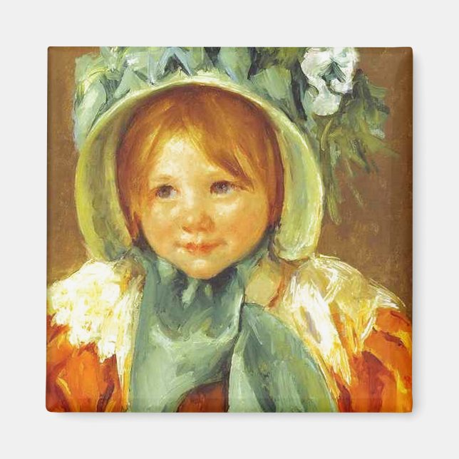 Imán Sara en un Bonnet Verde. 1901, Mary Cassatt (Frente)