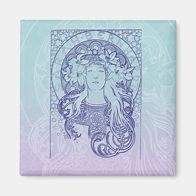 Imán Sarah Bernhardt de Mucha (Frente)