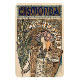 Imán Sarah Bernhardt por Alphonse Mucha