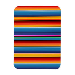 Imán Sarape rojo mexicano de oro azul