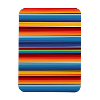 Imán Sarape rojo mexicano de oro azul