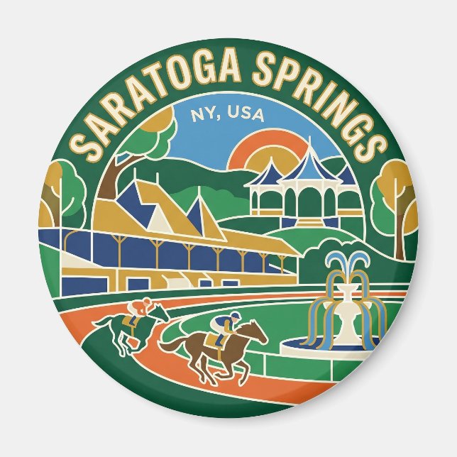 Imán Saratoga Springs, NY, EE. UU. EE. UU. (Frente)