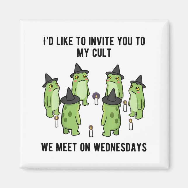 Imán Sarcastic Frog Meme Funny Amphibian Cult Men And W (Frente)