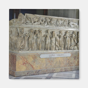 Imán Sarcófago con el friso de las nueve musas