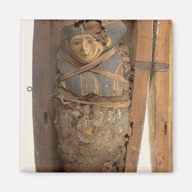 Imán Sarcófago y cuerpo momificado de Psametik I (664- (Frente)