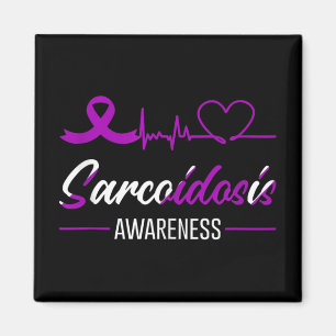 Imán Sarcoidosis Conciencia Heartbeat Amor Cinta púrpur