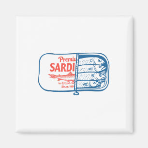 Imán Sardinas Vintage Pescado Gráfico De Sardina Para H