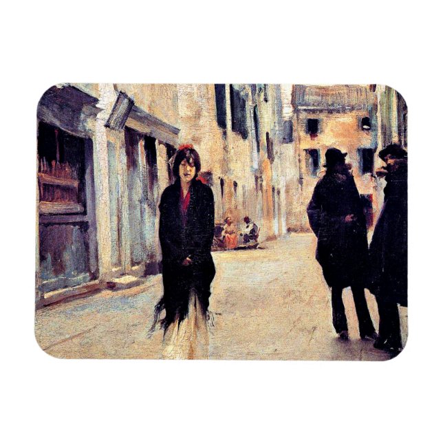 Imán Sargento - Calle de Venecia, arte fino (Horizontal)