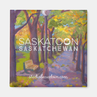 Imán Saskatoon Autumn Walk - Fridge Magnet